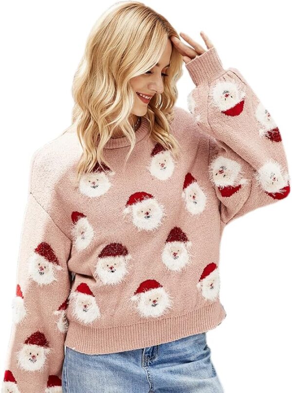 Fuzzy Santa Christmas Pullover