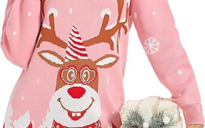 Pink Christmas Jumper Dress