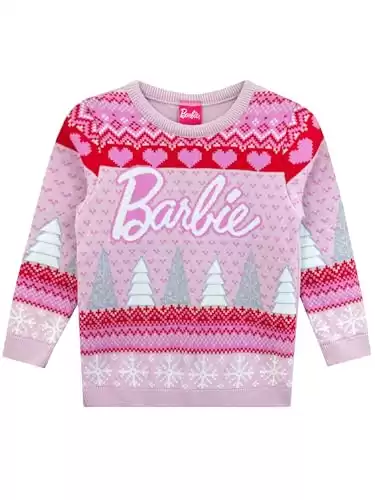 Official Barbie Christmas Jumper For Girls