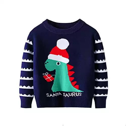 Santa-Saurus Dinosaur Christmas Jumper